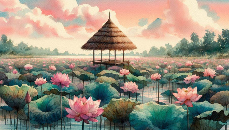 Cánh đồng sen Đồng Tháp