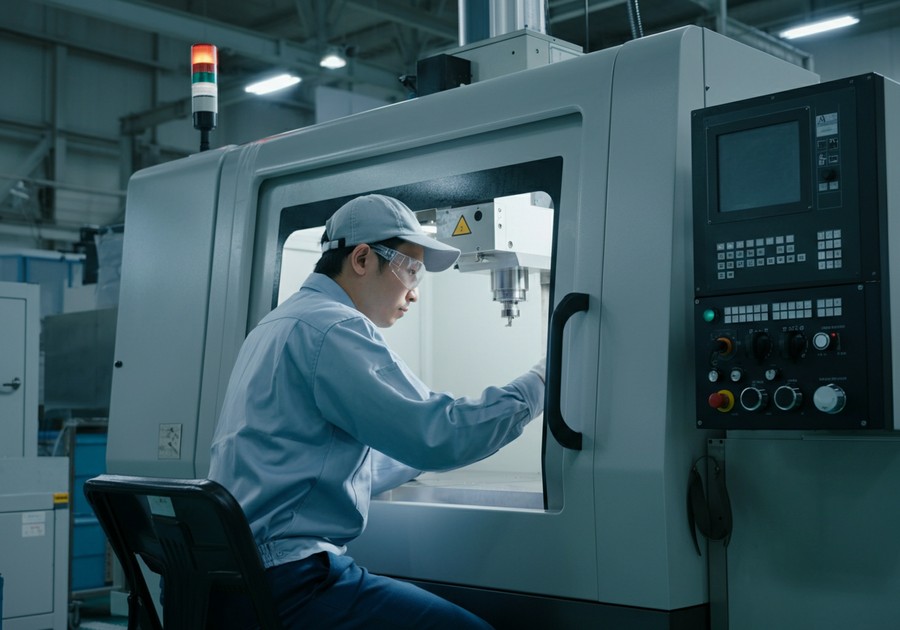 Kỹ sư làm việc tại nhà máy Nhật Bản