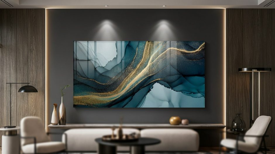 Tranh kính 3D nghệ thuật trang trí phòng khách